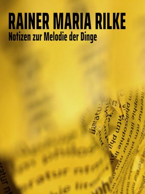 cover image of Notizen zur Melodie der Dinge